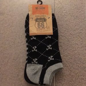 2 Pair of No Show Socks Route 66